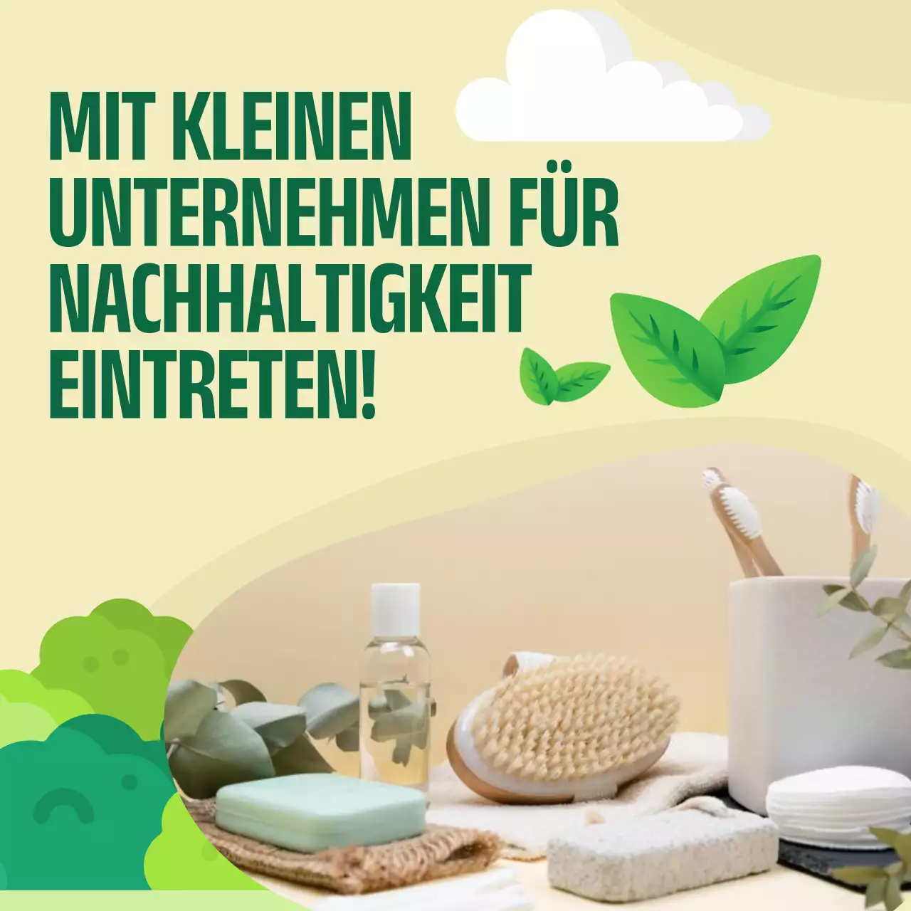 Ein Leitfaden für den modernen Tag der Erde in Grün und Gelb