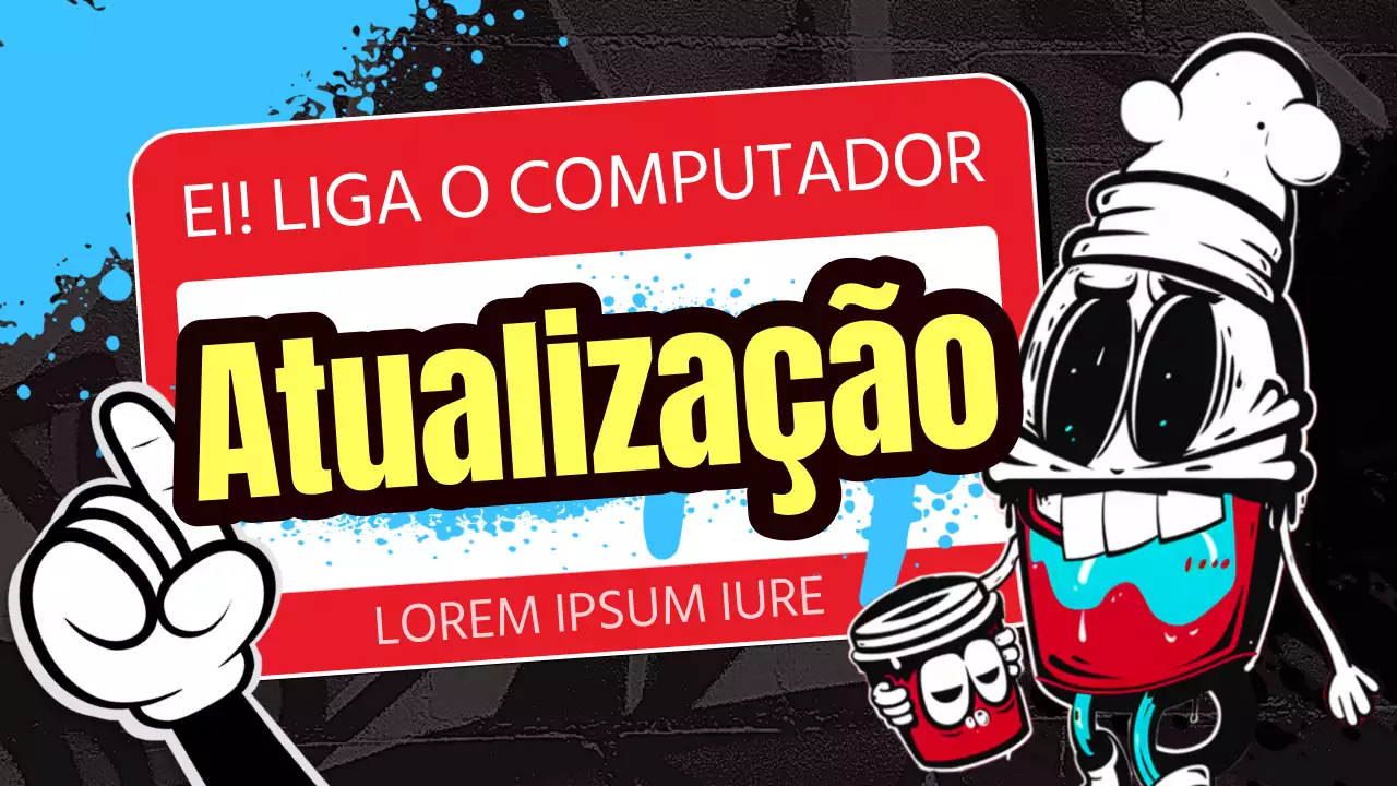 Promover um canal de jogos kitsch vermelho e preto