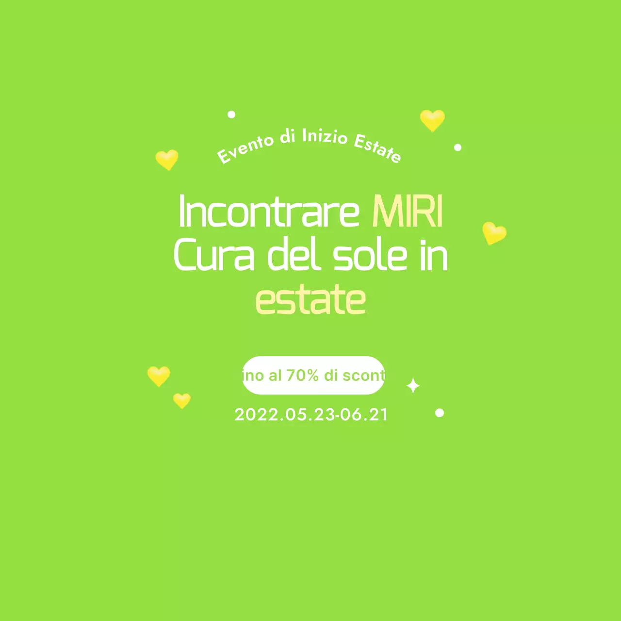 Design promozionale con colori ispirati alla primavera