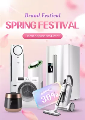 Pink Modern Home Promotion Poster