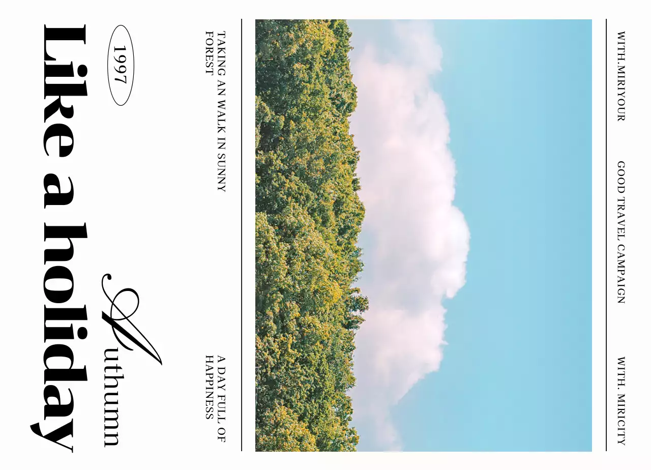 写真とセリフ体を使った、感性的な感覚の旅行キャンペーングッズ