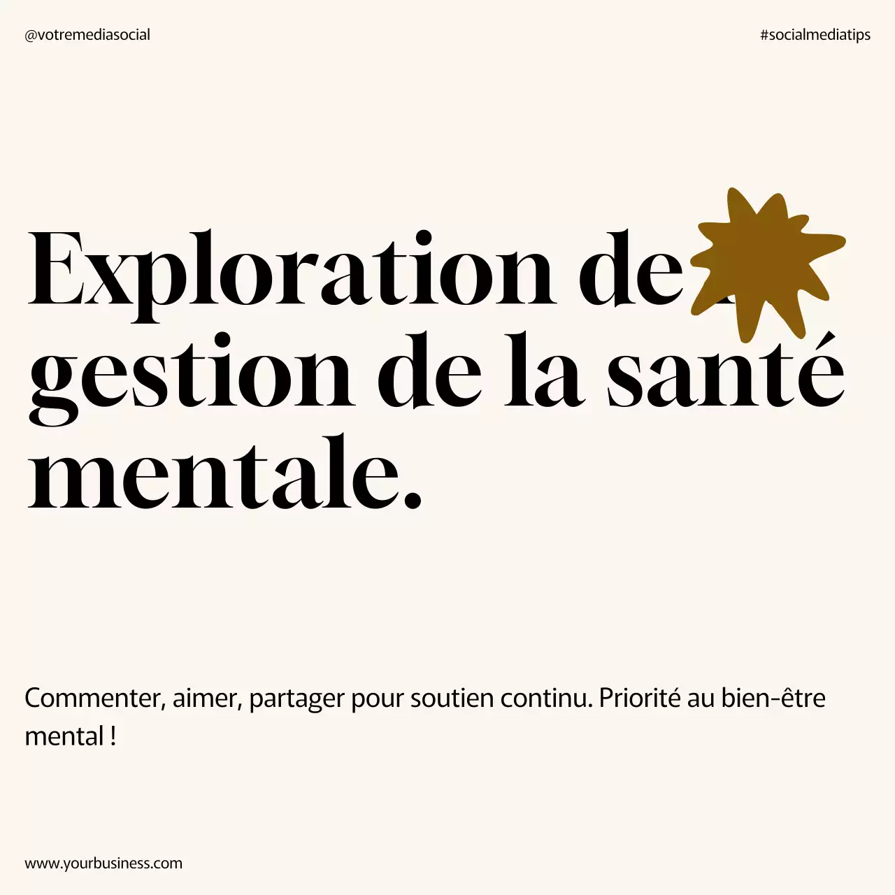 Beige Minimal Mental Wellness Good Lifestyle Instagram Carousel Post