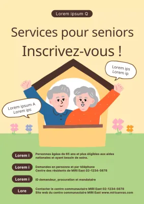 Promouvoir le schéma de couleurs jaune et chartreuse pour les services de soins aux personnes âgées