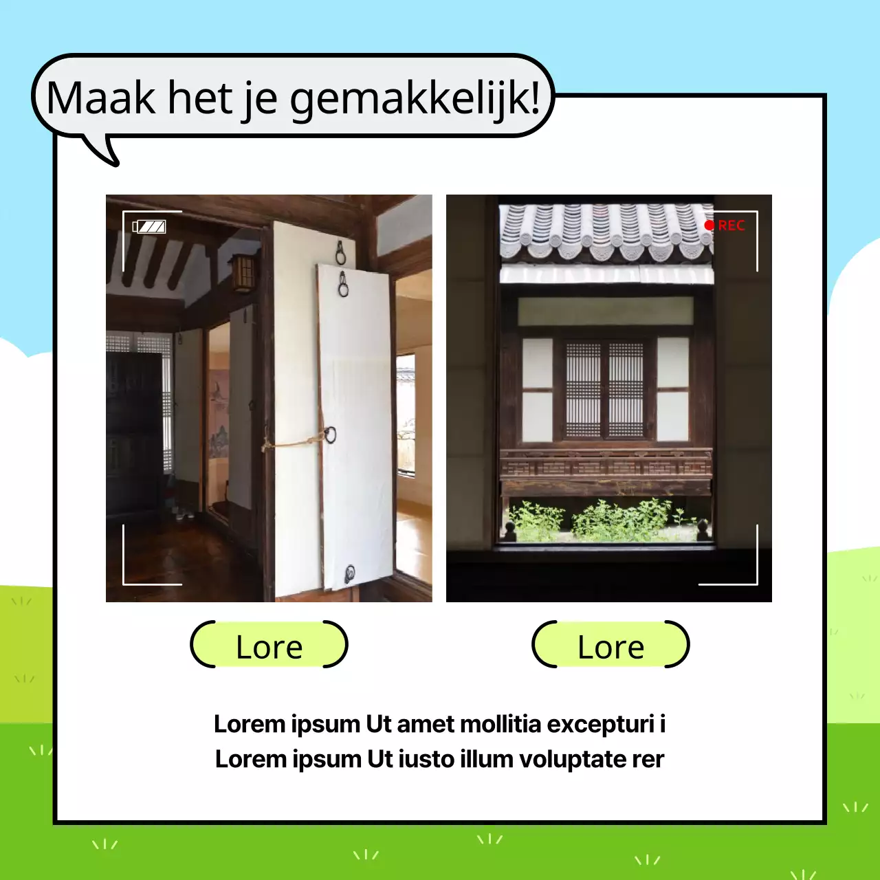 Een eenvoudige gids voor landelijke ervaringen in groen en lichtblauw