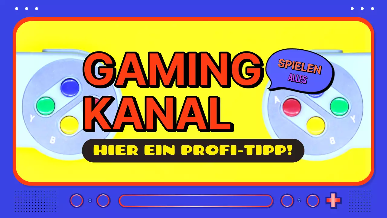 Bewerben Sie Ihren Gaming-Kanal mit einem Knall in Blau und Gelb