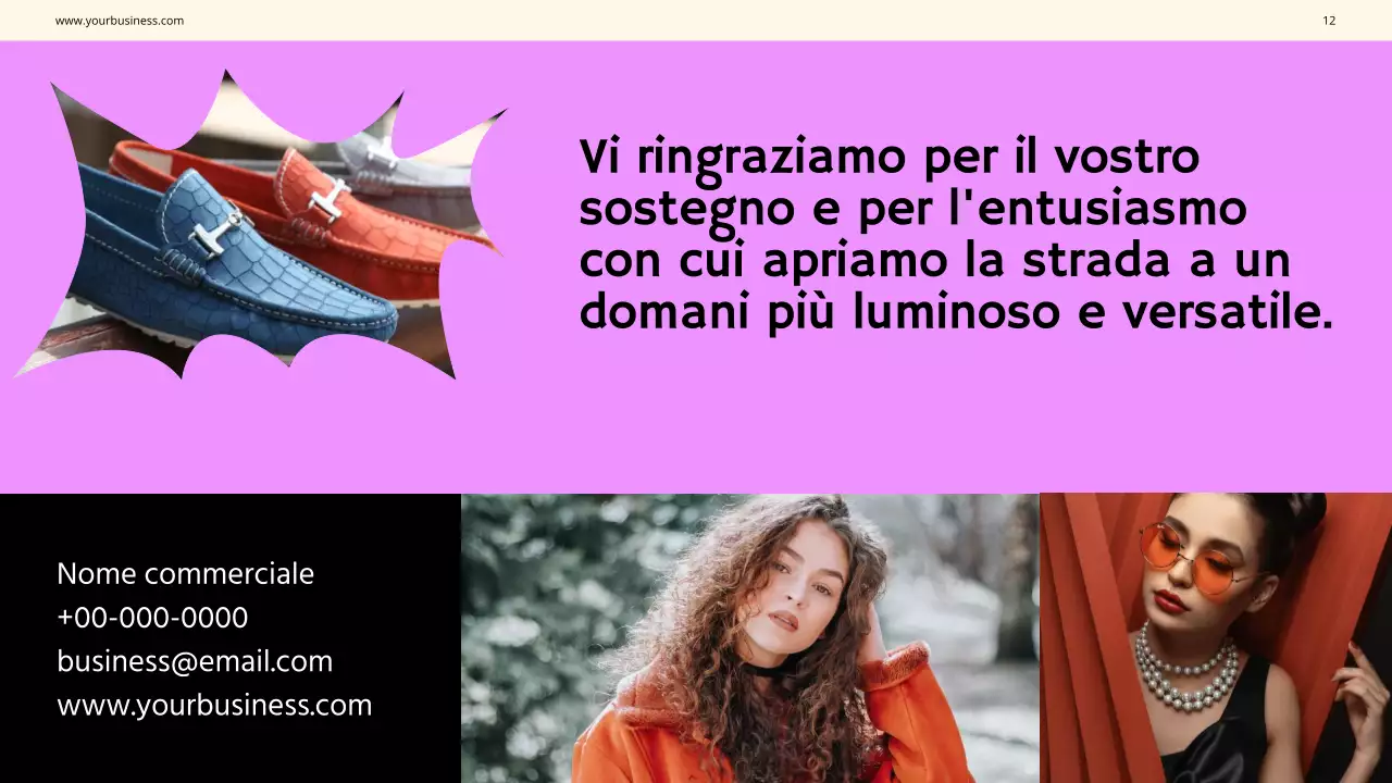 Purple Green Bold Fashion Profilo aziendale Introduzione dell'azienda