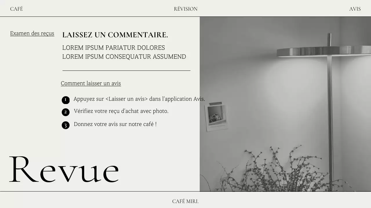 Annonce d'une collection de cafés modernes en beige