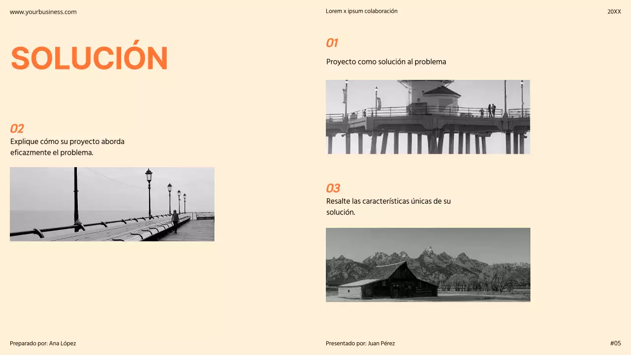 Orange Modern Minimal Bold Pitch Deck Propuesta