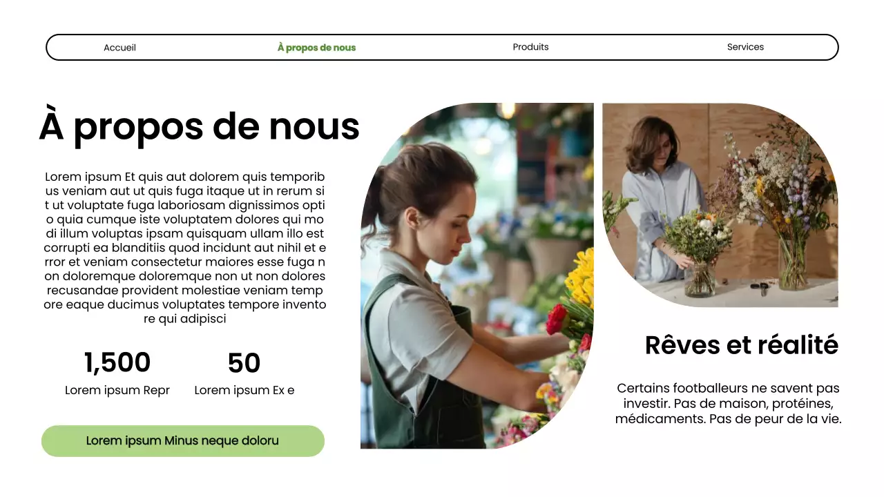 Présentation de la société Green Modern Flower Shop