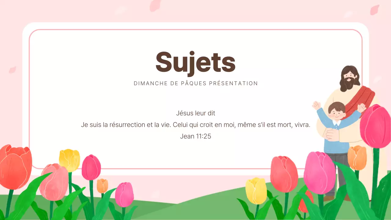 Plans de leçons pour la zone de culte de Pâques rose et blanche