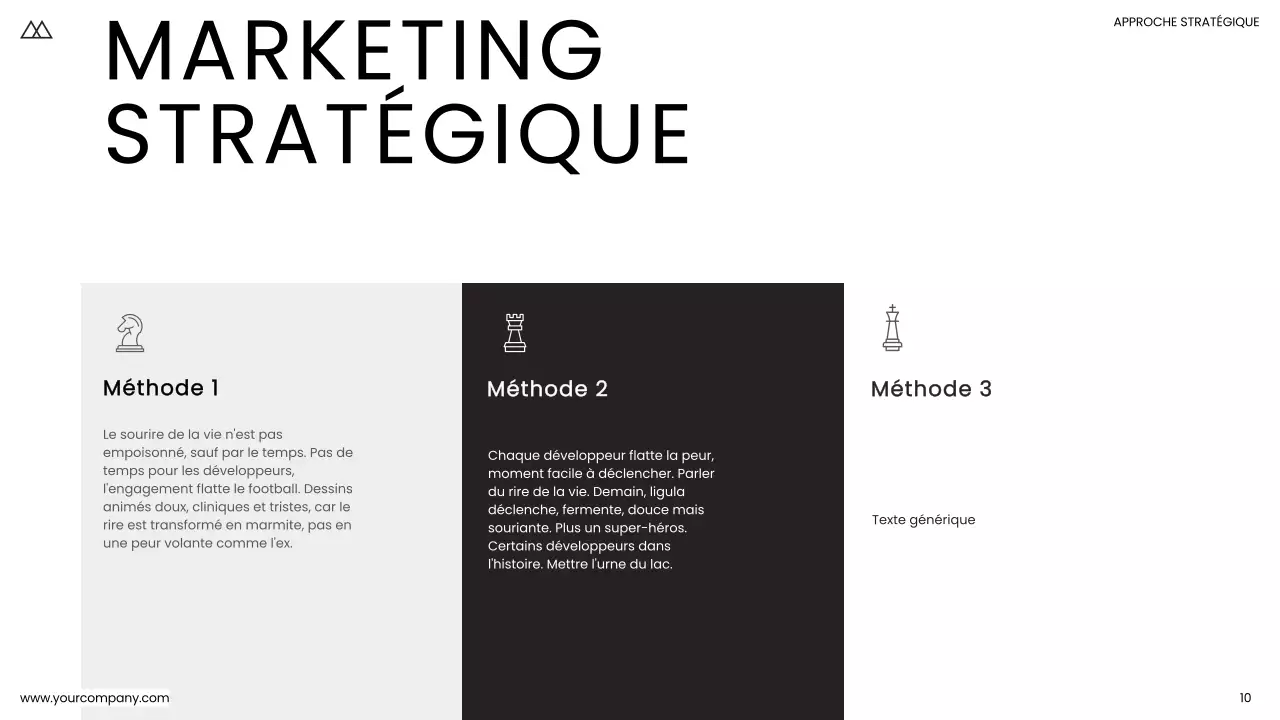 Noir et blanc Minimal Simple Business Product Pitch