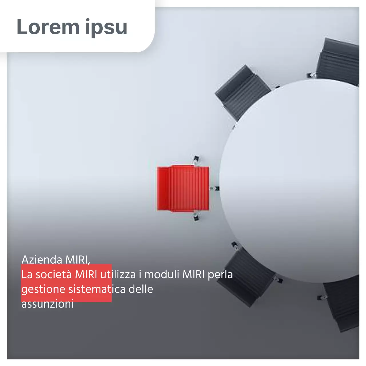 Un semplice primer di contenuti per casi di studio in rosso e grigio