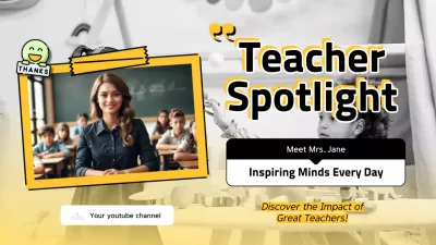 Yellow Professional Teacher Promotion YouTube Thumbnail