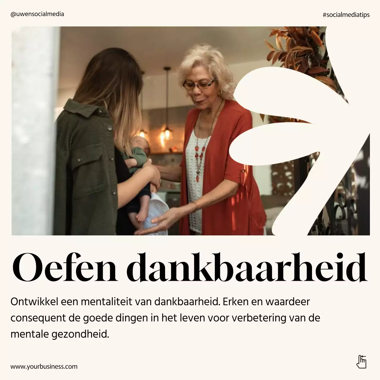 Beige Minimal Mental Wellness Goede Lifestyle Instagram Carrousel Post