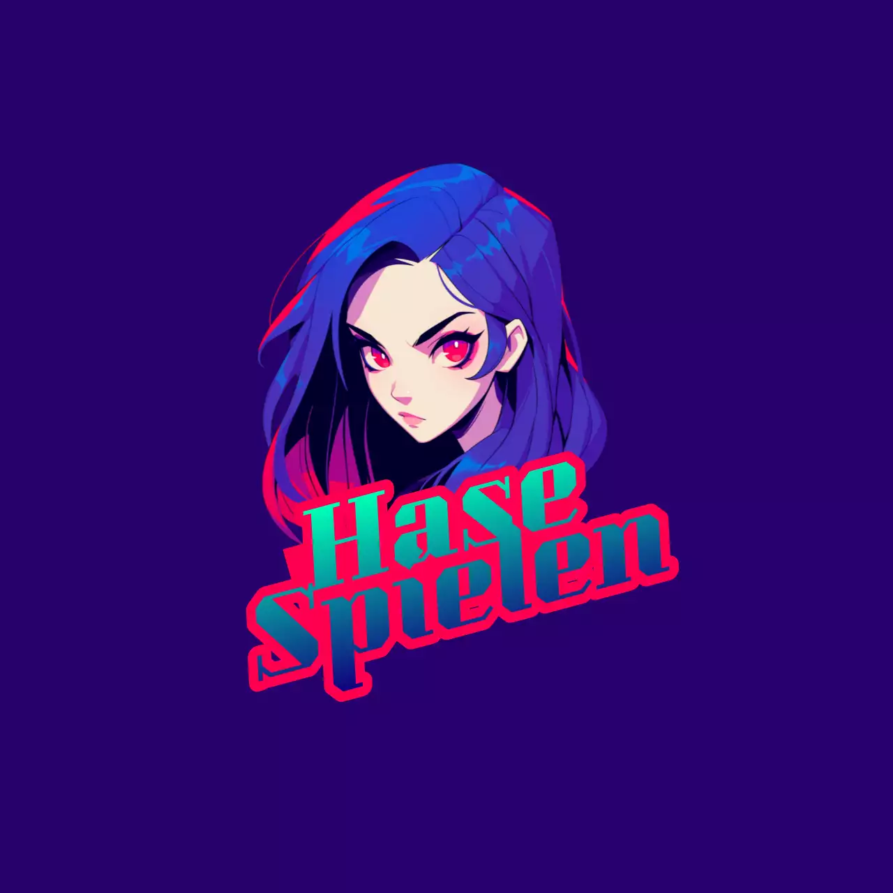 Lila und rote Animation Gaming Logo Flyer