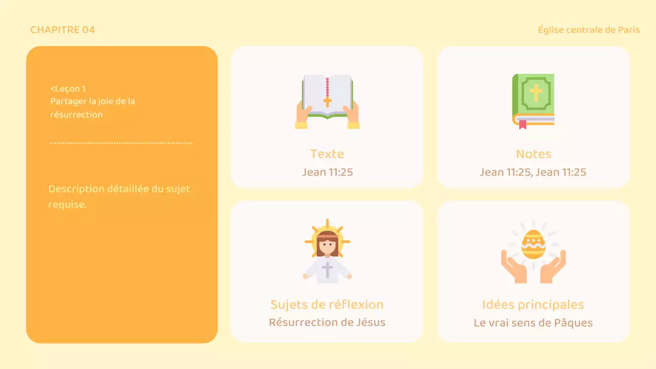 Ressources de culte pour les petits groupes de l'église jaune et orange