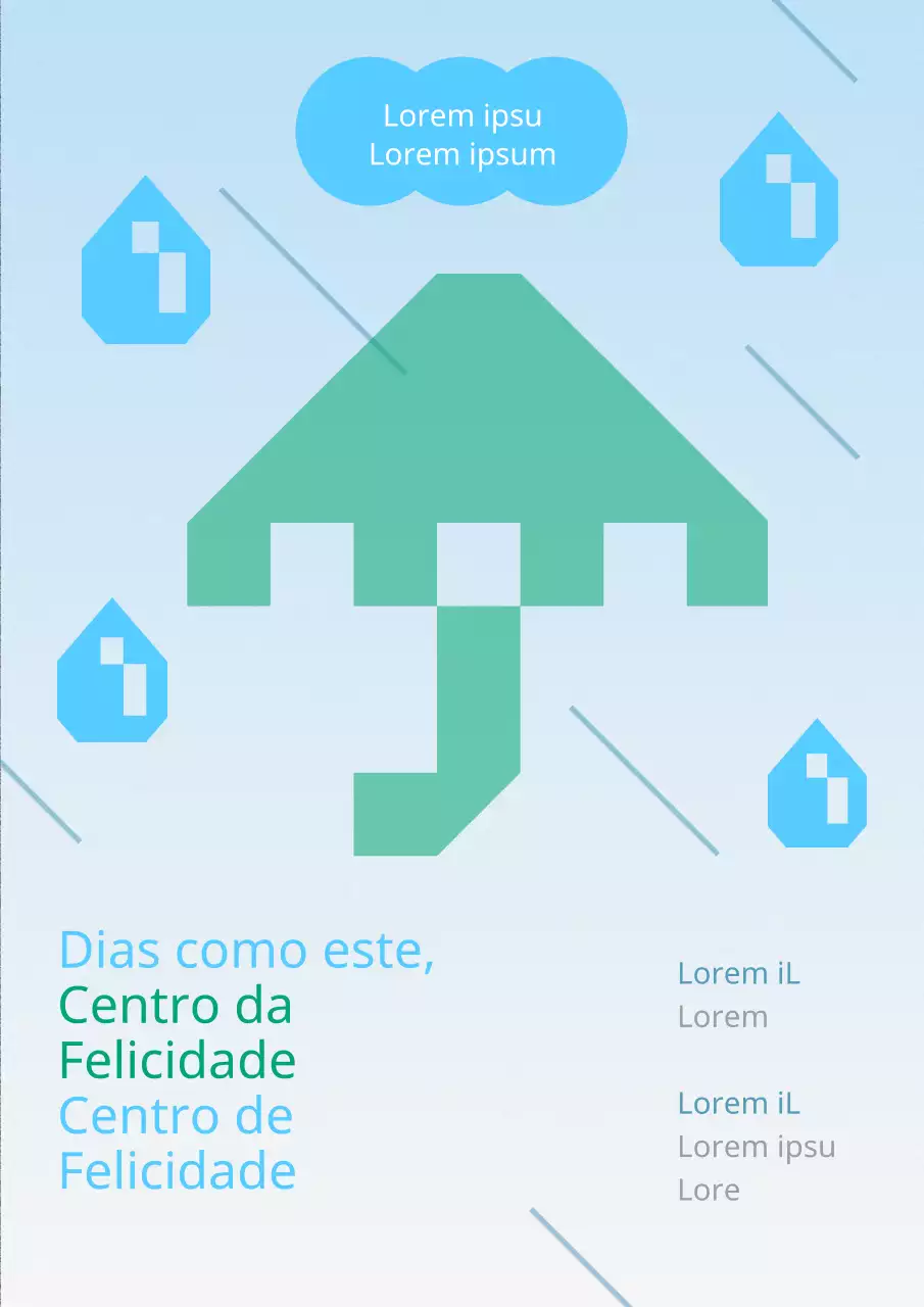 Um simples anúncio de serviço público em azul claro e menta para empréstimos públicos gratuitos