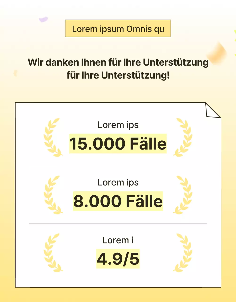 Werben Sie für eine einfache Introseite für Hautpflegekosmetik in Gelb und Orange