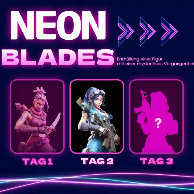 Cyberpunk-inspirierte Beiträge in sozialen Netzwerken in Schwarz und Lila