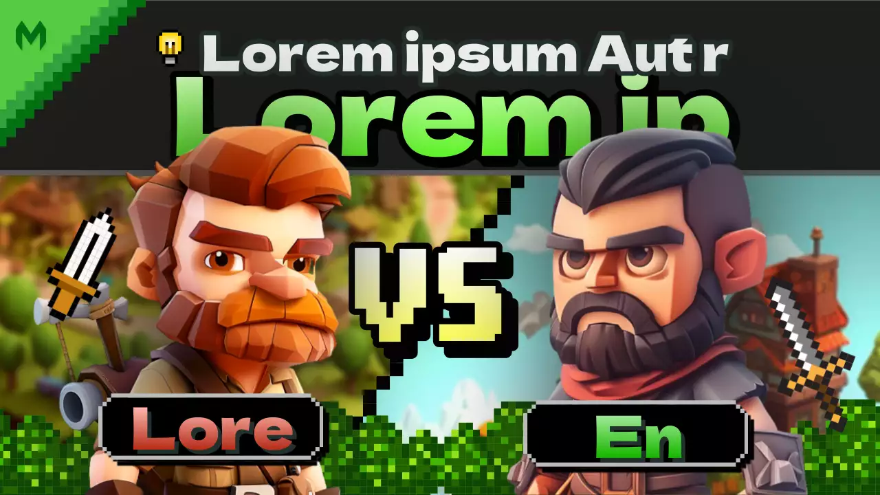 Miniatura del enfrentamiento del juego de fantasía verde y negro