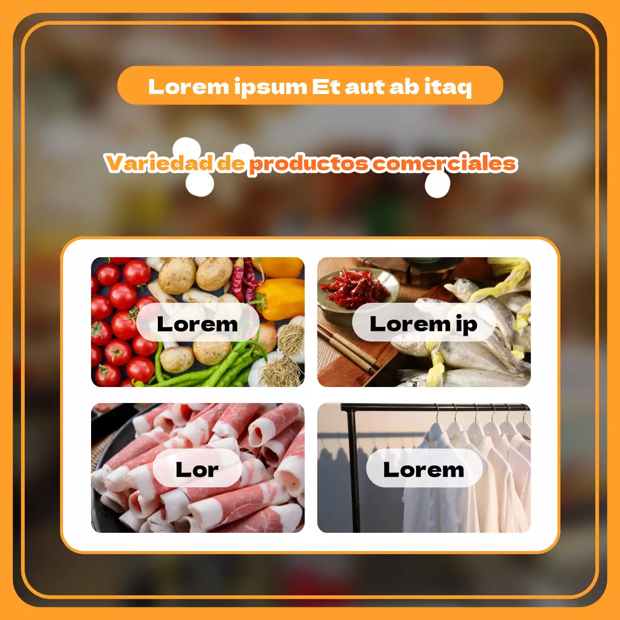 Promover el naranja y amarillo sencillos de los mercados tradicionales