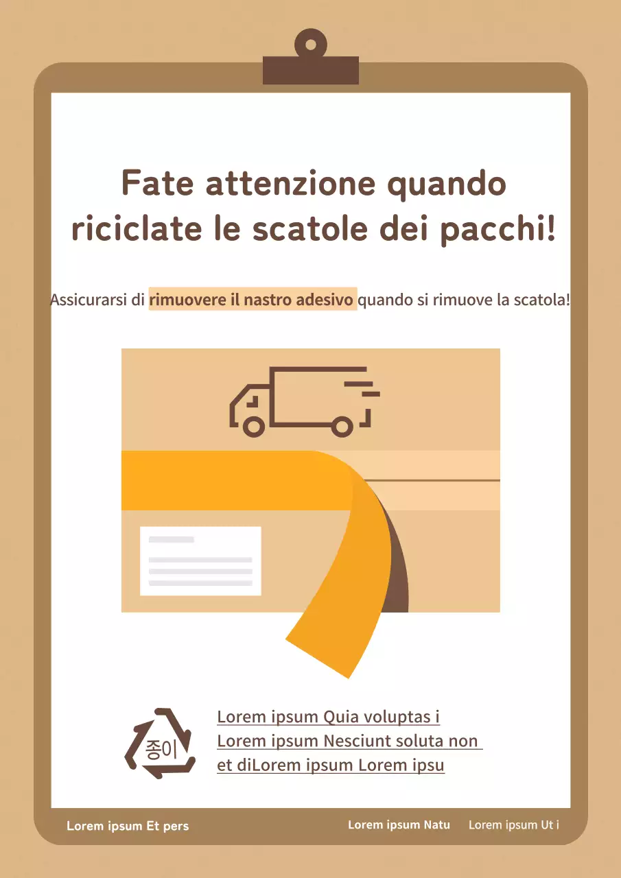 Semplice bacheca da appartamento in marrone e beige