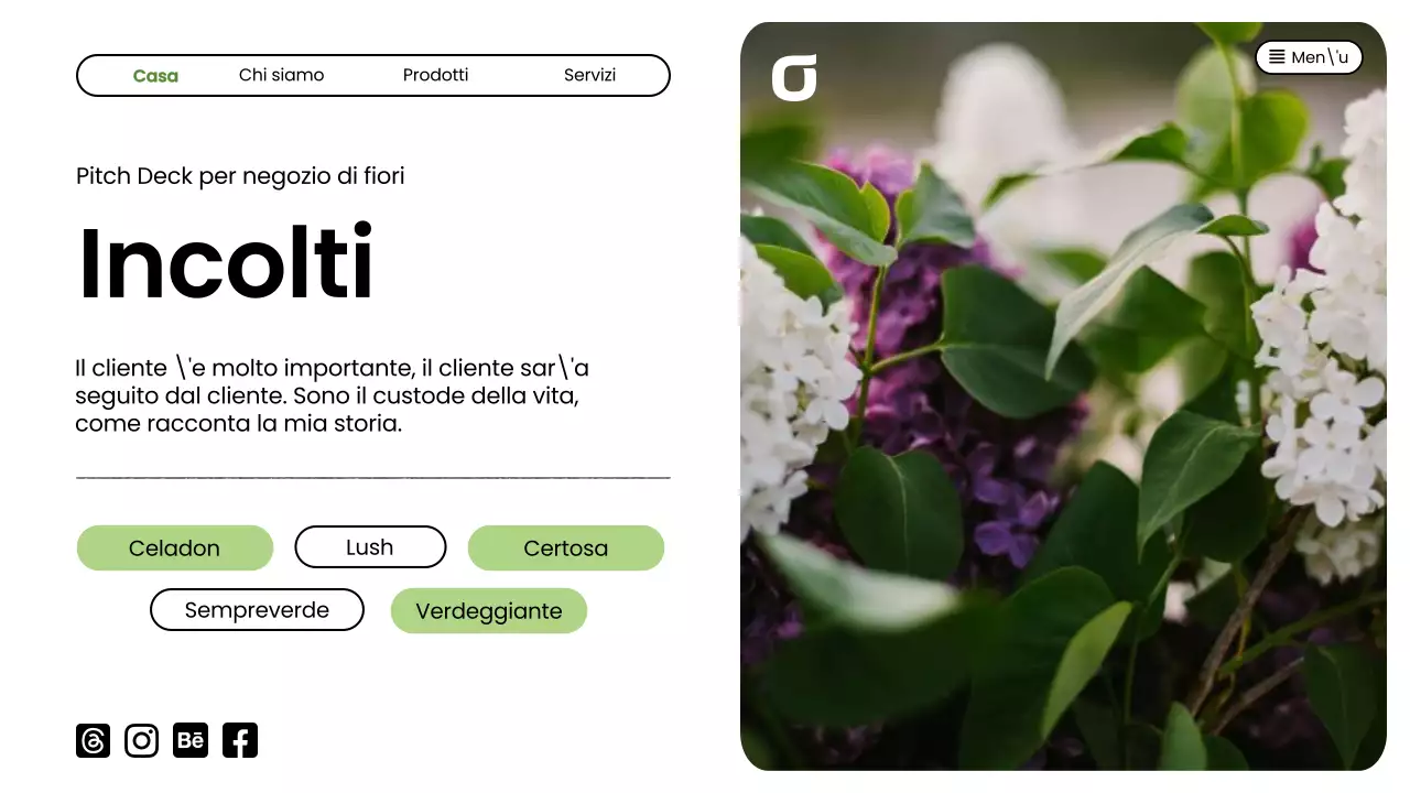 Introduzione dell'azienda Green Modern Flower Shop