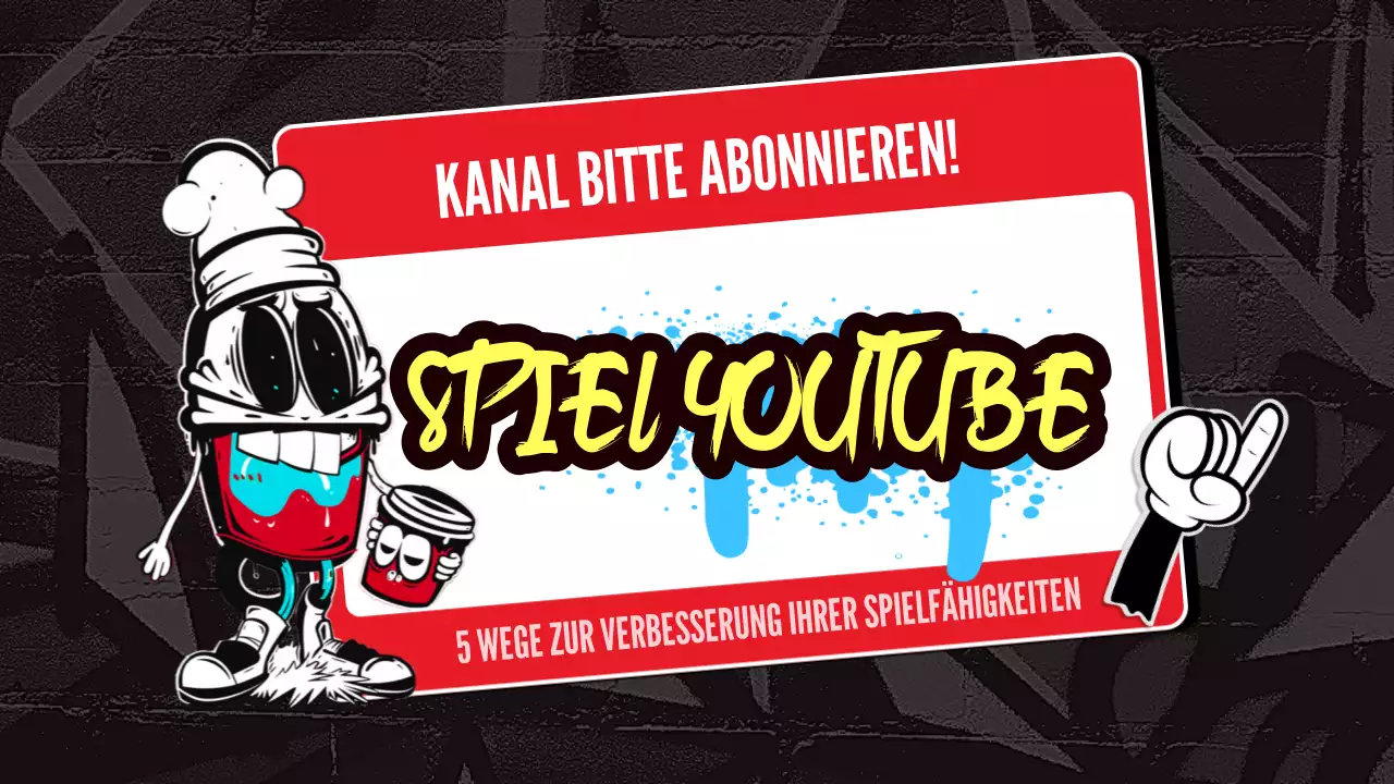 Förderung eines kitschigen rot-schwarzen Spielekanals