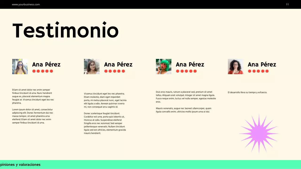 Purple Green Bold Fashion Perfil empresarial Presentación de la empresa