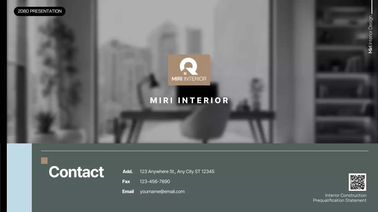 카키색과 하늘색의 모던한 인테리어 공사지명원 보고서