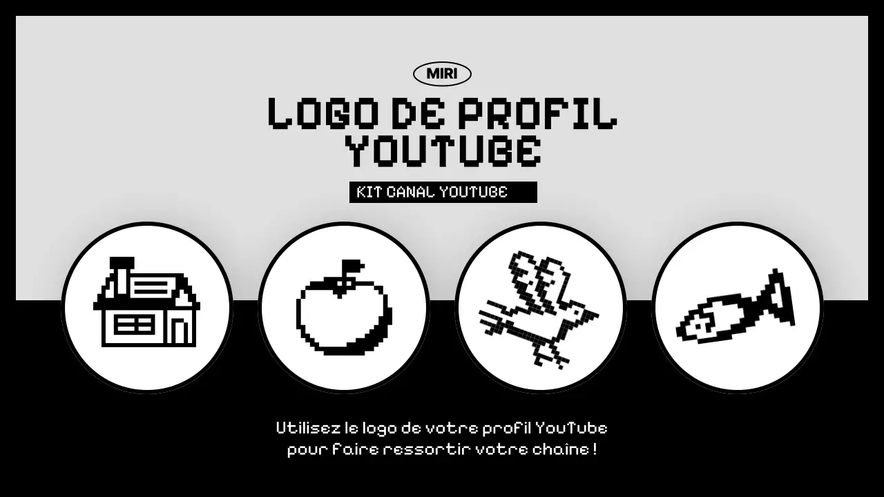 Miniature YouTube de jeux modernes en noir et blanc