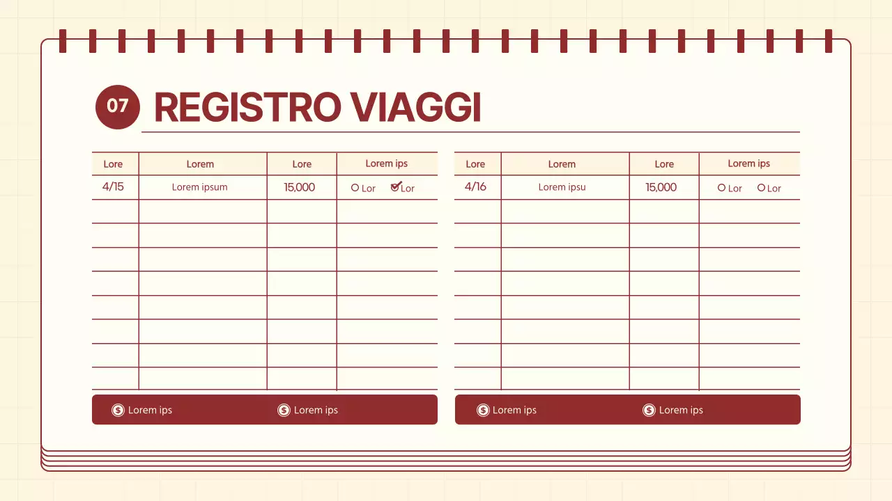 Un itinerario accogliente in rosso e avorio