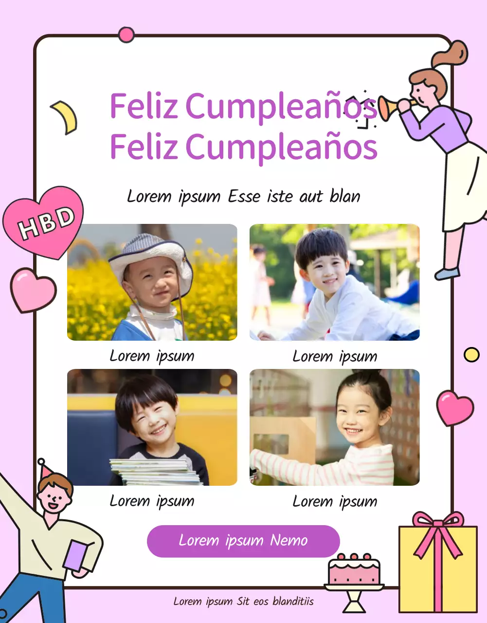 Aviso a los padres para las maestras de guardería rosas y monas