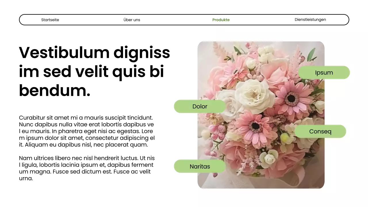 Vorstellung des Unternehmens Green Modern Flower Shop