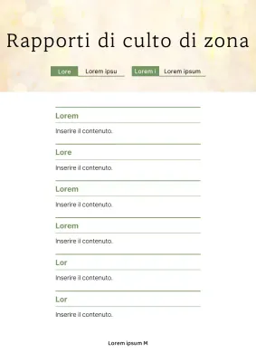 Relazione di culto della zona semplice in oro e giallo