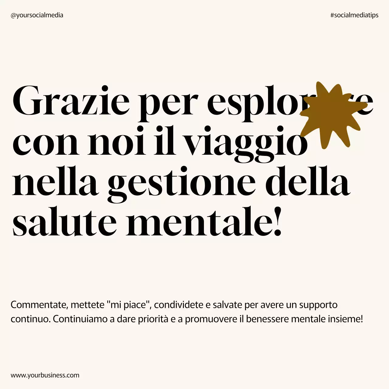 Beige Minimal Benessere mentale Buon stile di vita Instagram Carosello di post