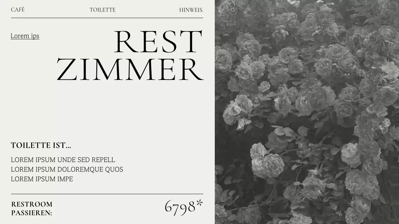 Ankündigung einer Kollektion von modernen Cafés in Beige