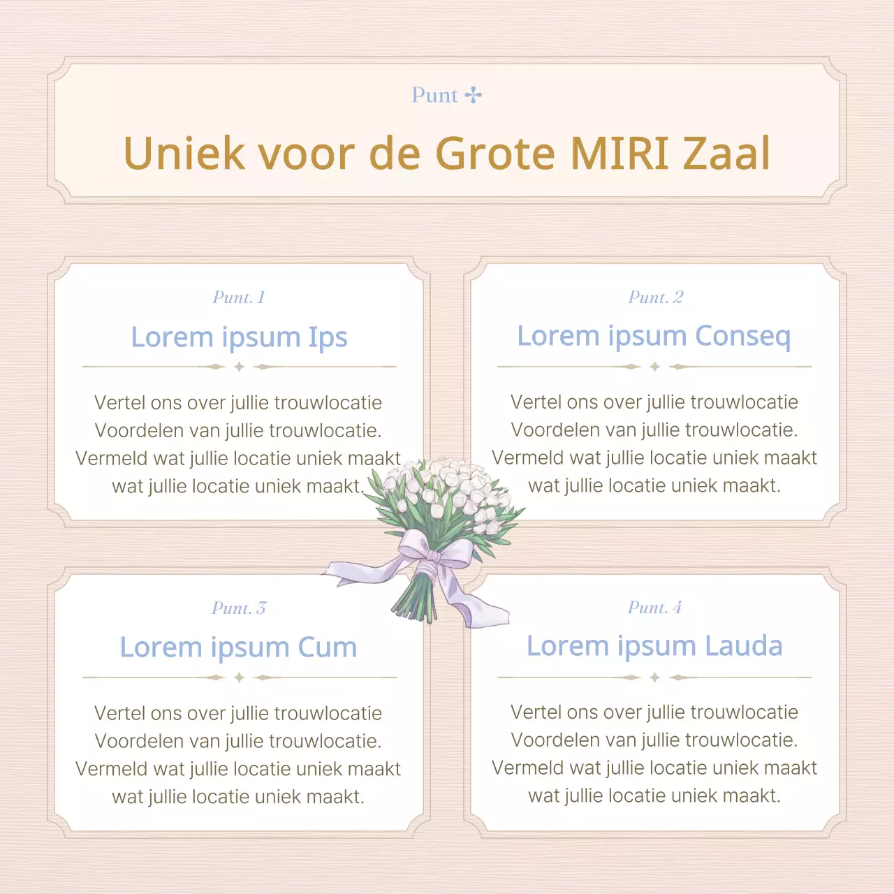 Promoot een klassieke lavendel en roze trouwlocatie