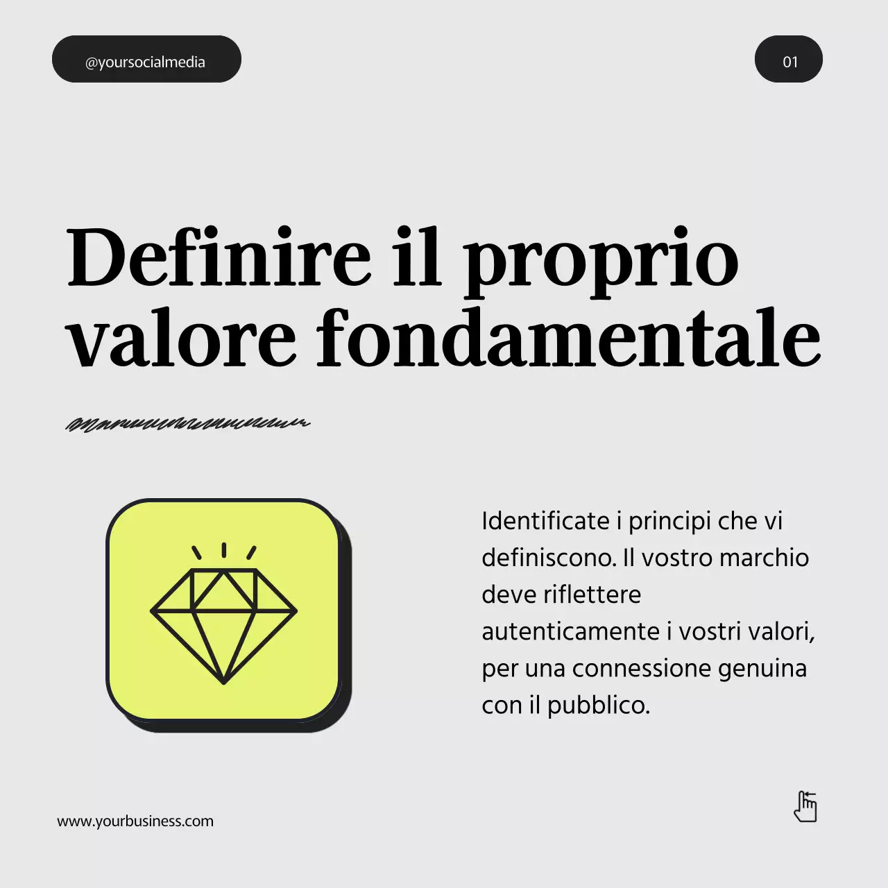 Grigio Viola Verde Grassetto Minimal Personal Branding Suggerimenti Instagram Carosello di post