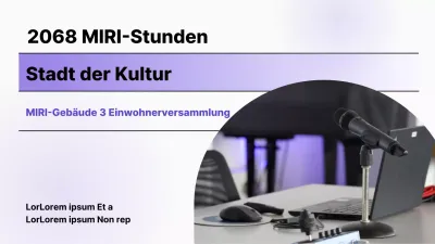 Minimalistisches Streaming Cover für das Rathaus in Lila und Weiß