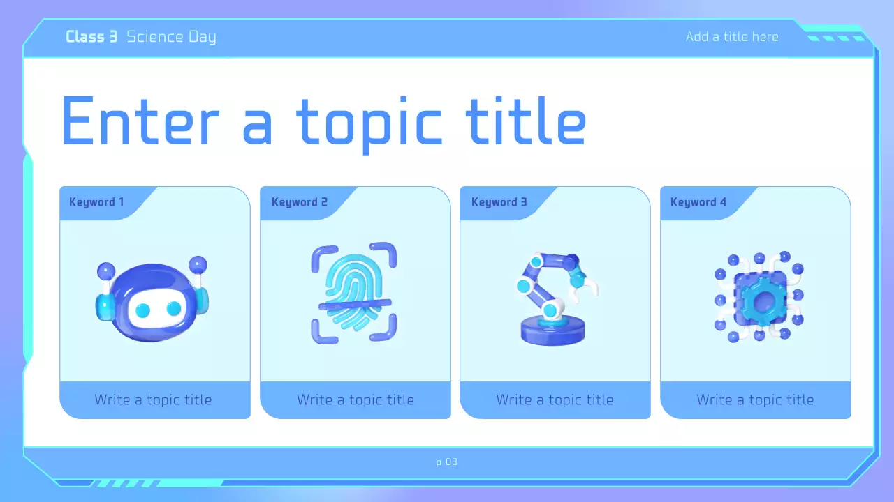 블루 모던 가상 비서 이벤트 프레젠테이션