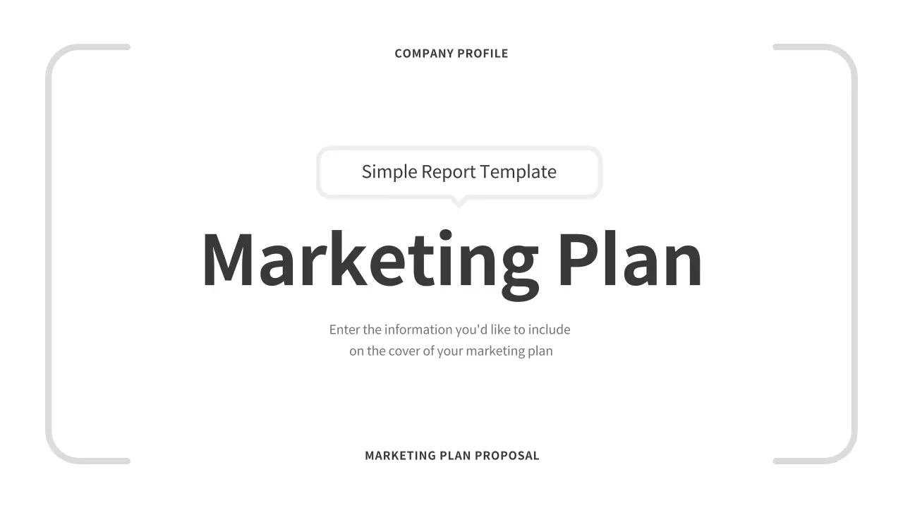화이트 미니멀 마케팅 계획 문서 프레젠테이션