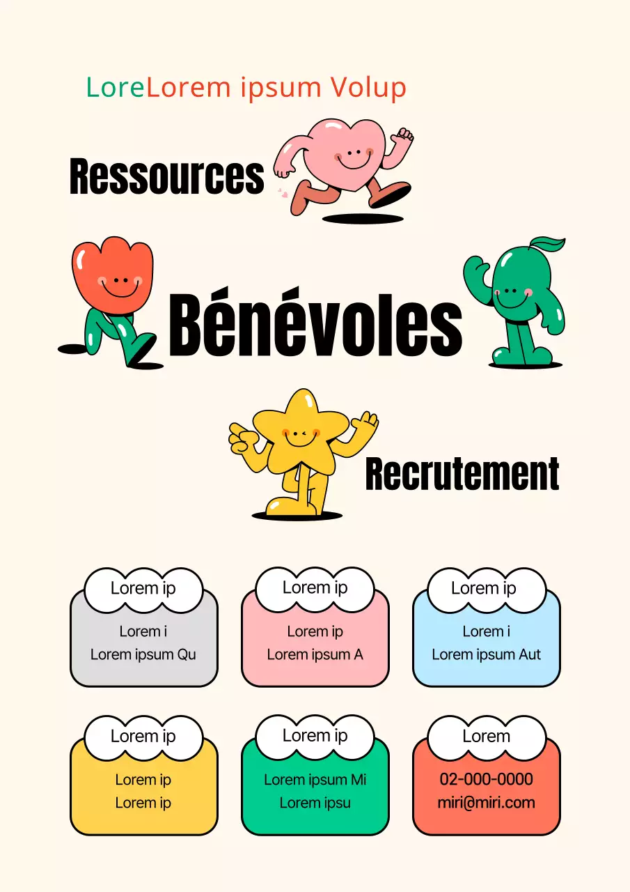 Bénévole pour la fête de quartier rouge et jaune