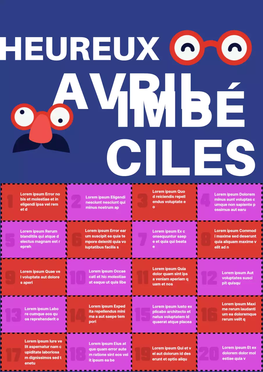 Introduction à l'activité du poisson d'avril moderne bleu et rouge