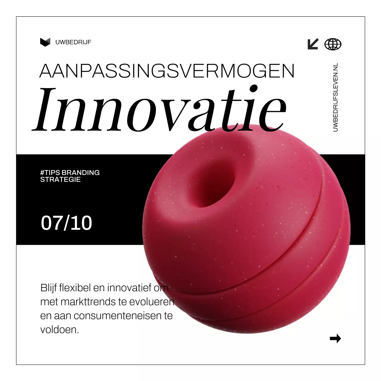 Wit Zwart Modern Vet Merkopbouw Strategie Tips Instagram Carrousel