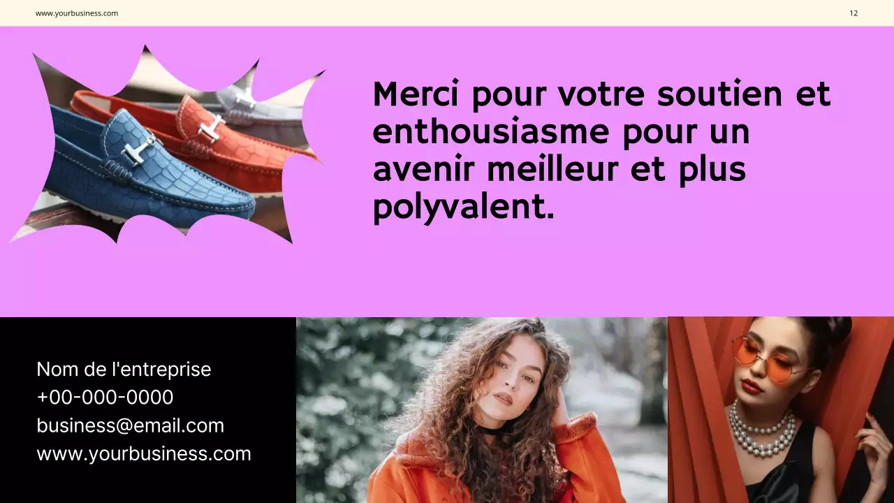 Purple Green Bold Fashion Profil de l'entreprise Présentation de l'entreprise