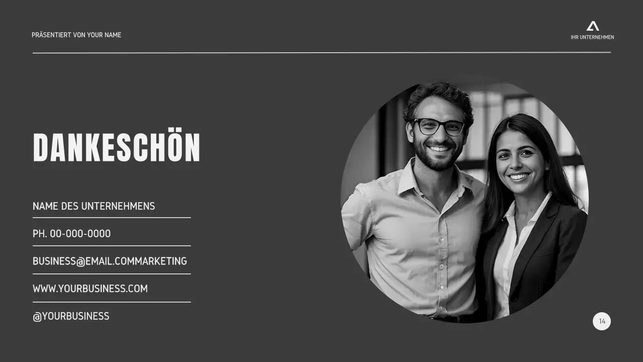 Schwarz Weiß Grau Minimal Business Strategie