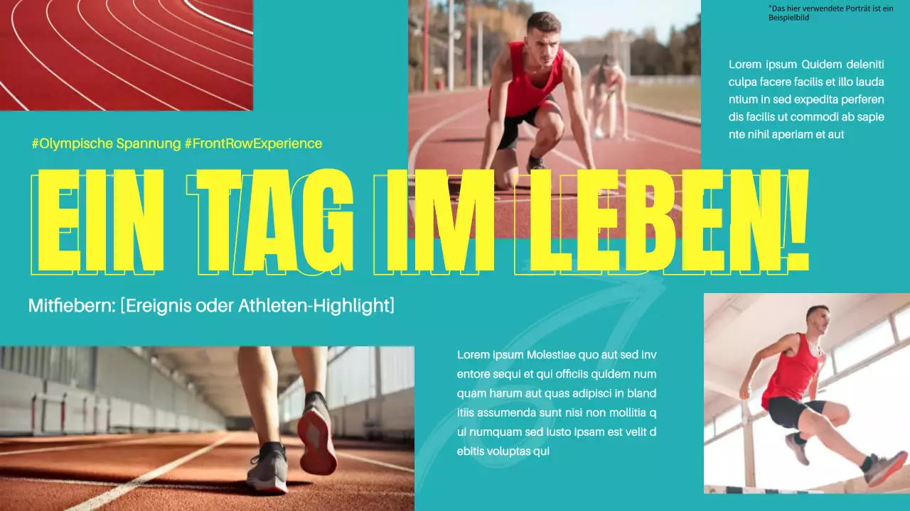 Grün und Gelb Einfacher Vlog von Sport Event Video