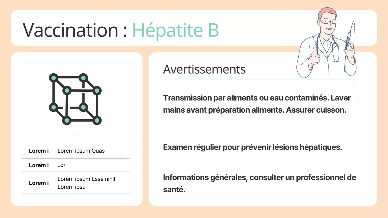 Un joli guide beige et menthe sur les vaccinations