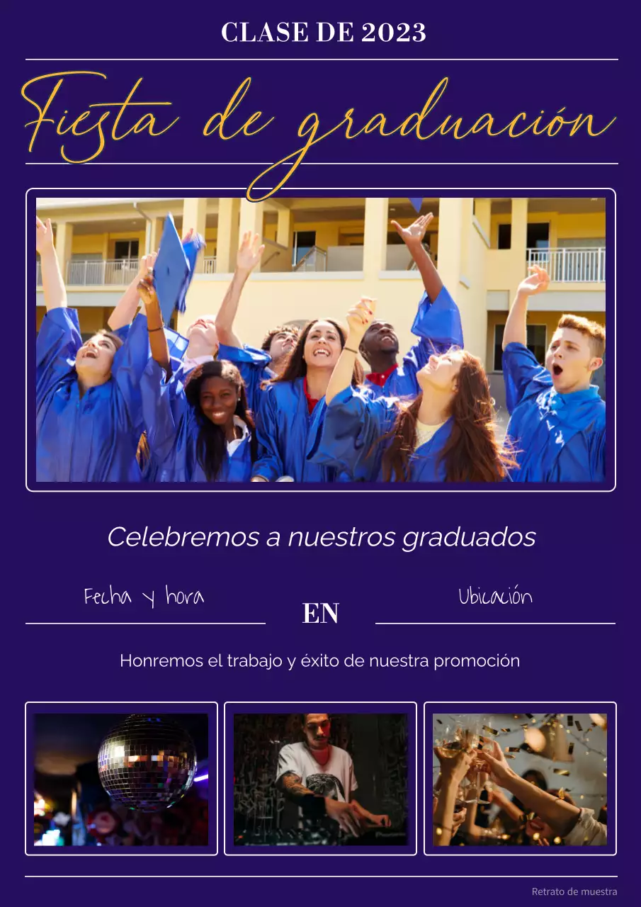 Cartel publicitario de un encuentro empresarial con su foto